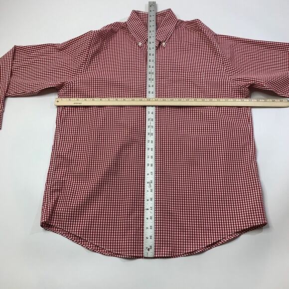 Brooks Brothers Shirt Mens L White Red Gingham Madison Non Iron Button Down - Picture 4 of 8